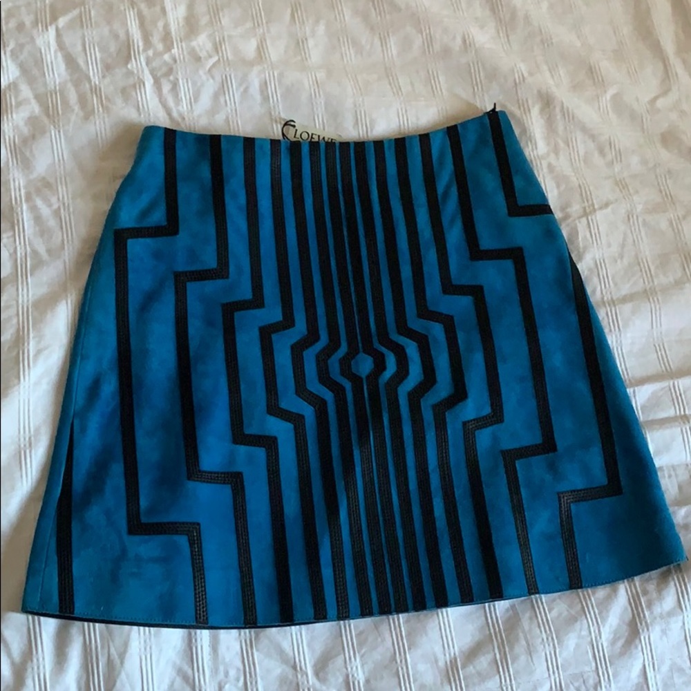 Loewe suede blue/black skirt brand new.